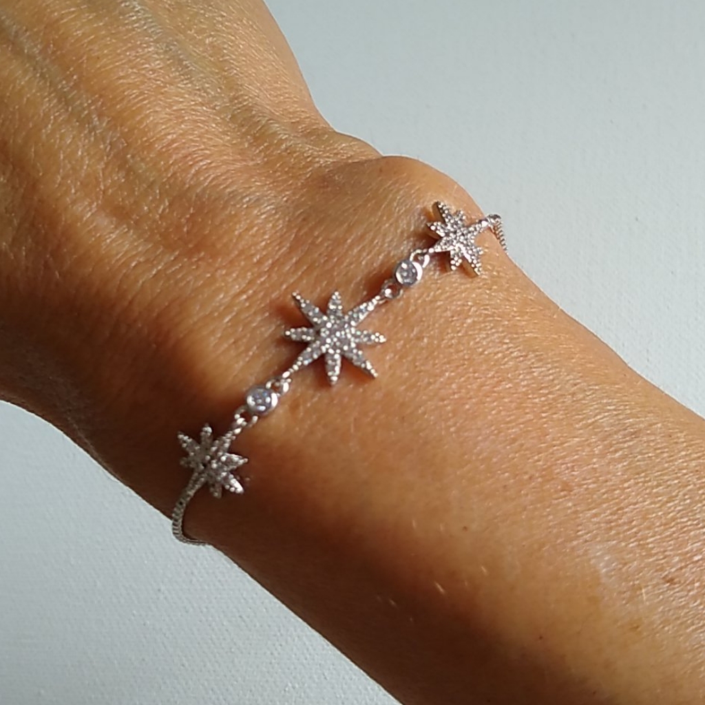 Star /Sterling Silver/ Drawstring Bracelet